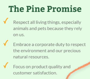 list of the Pine Product Promise